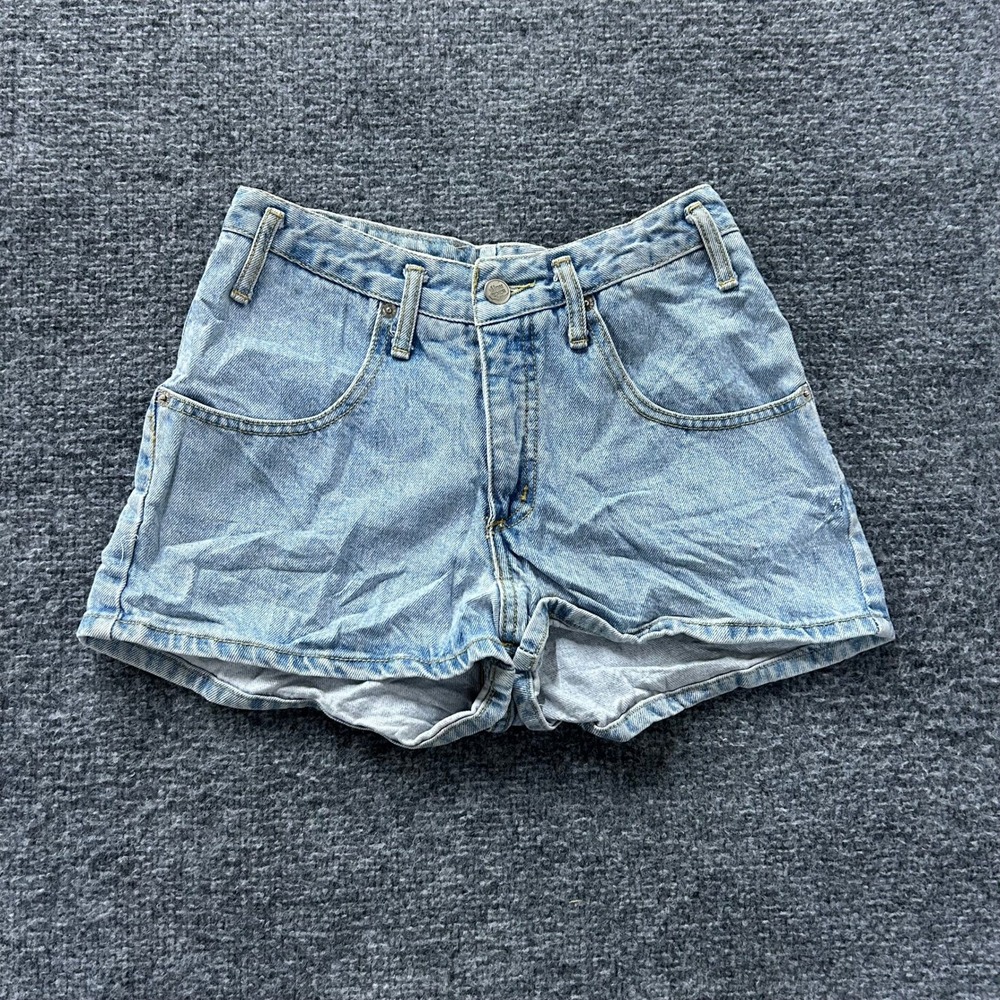 Nada Nuff Denim Shorts Womens Size 7 Light Wash High Waisted Cotton USA Made
